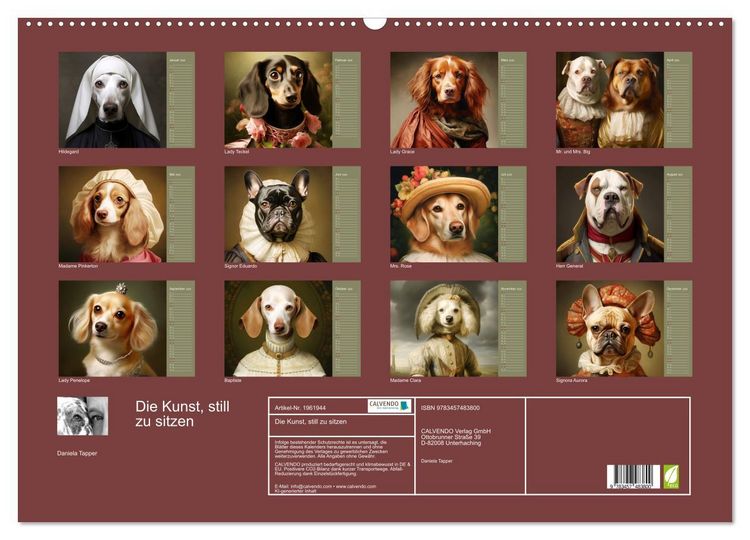Produktbild: Die Kunst, still zu sitzen (Wandkalender 2026 DIN A2 quer), CALVENDO Monatskalender