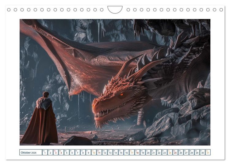 Produktbild: Drachenh&uuml;ter (Wandkalender 2026 DIN A4 quer), CALVENDO Monatskalender