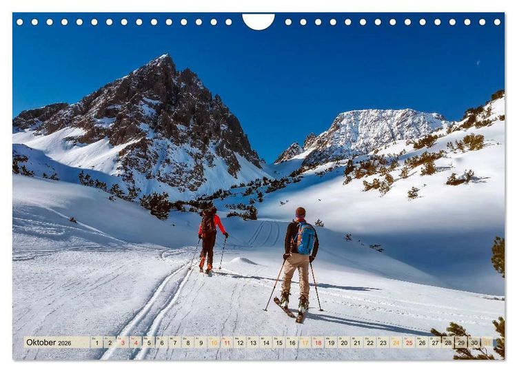 Produktbild: Skifahren - so sch&ouml;n (Wandkalender 2026 DIN A4 quer), CALVENDO Monatskalender