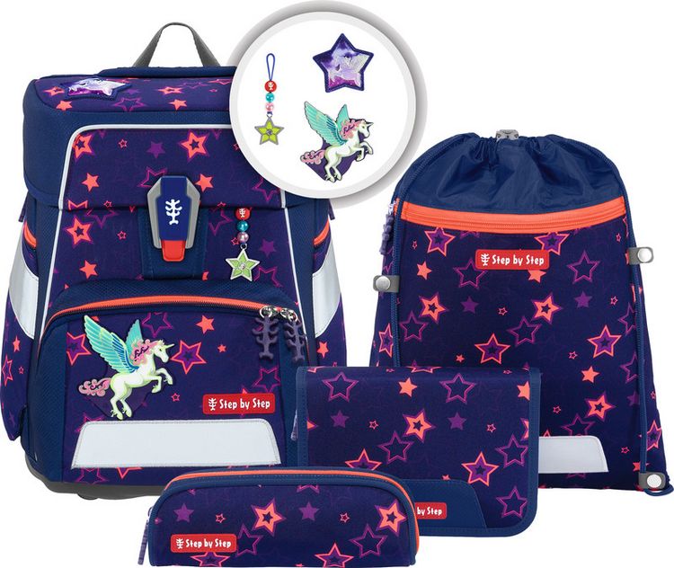 Produktbild: STEP BY STEP&reg; Schulrucksack-Set Space Shine 5teilig Special Edition, Pegasus Night Nuala
