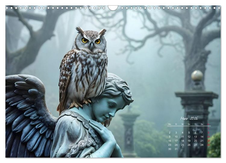 Produktbild: Schattenkuss - Tiere in den Armen der Nacht (Wandkalender 2026 DIN A3 quer), CALVENDO Monatskalender