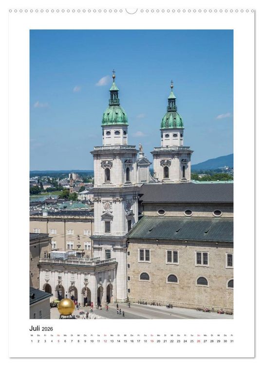 Produktbild: Wundersch&ouml;nes SALZBURG (Wandkalender 2026 DIN A2 hoch), CALVENDO Monatskalender