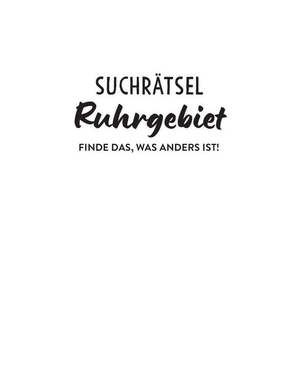 Produktbild: Suchr&auml;tsel Ruhrgebiet - Finde das, was anders ist!