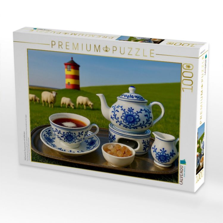Produktbild: CALVENDO Puzzle Ostfriesische Teezeremonie mit W&ouml;lkchen | 1000 Teile Lege-Gr&ouml;&szlig;e 64x48cm Foto-Puzzle f&uuml;r gl&uuml;ckliche Stunden