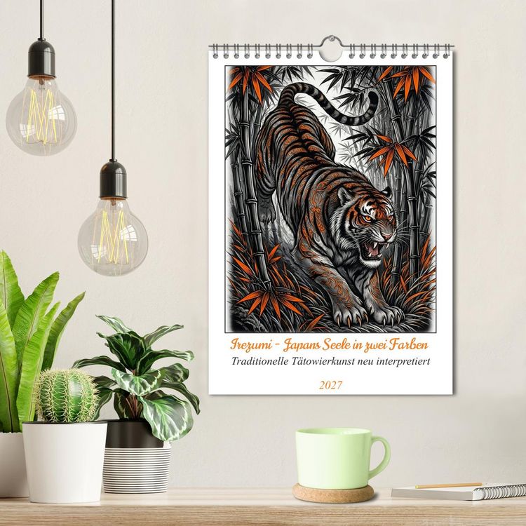 Produktbild: Irezumi - Japans Seele in zwei Farben (Wandkalender 2027 DIN A4 hoch), CALVENDO Monatskalender