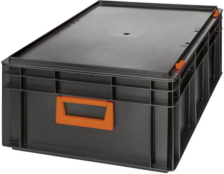 Produktbild: Alutec 139242210188 Kunststoffbox Magnus PC 42 (B x H x T) 600 x 233 x 400 mm Schwarz, Orange 1 St.