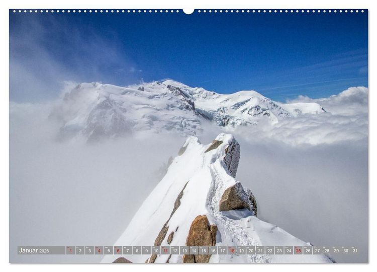 Produktbild: Mont Blanc - Krone der Alpen (Wandkalender 2026 DIN A2 quer), CALVENDO Monatskalender