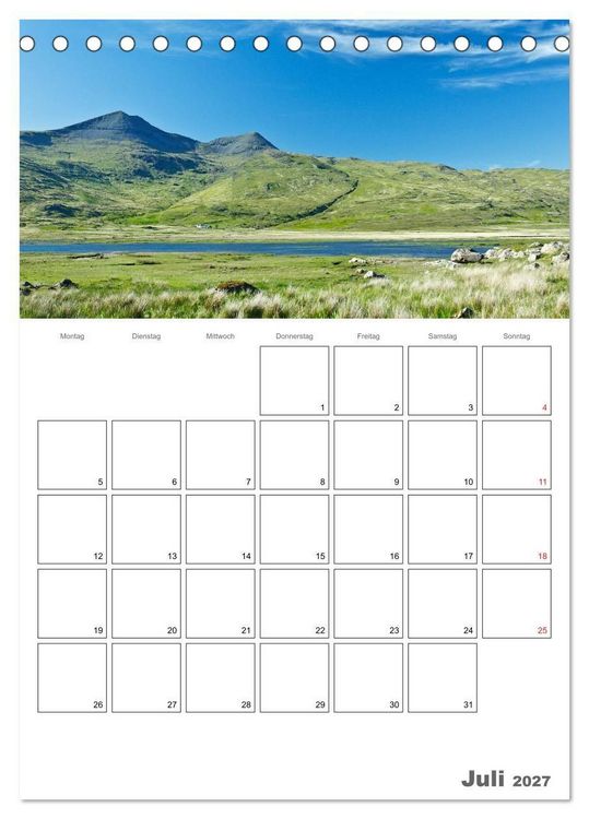 Produktbild: Schottland f&uuml;r Naturliebhaber (Tischkalender 2027 DIN A5 hoch), CALVENDO Monatskalender