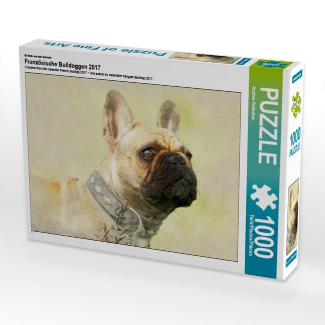 Produktbild: CALVENDO Puzzle Ein Motiv aus dem Kalender Franz&ouml;sische Bulldoggen 2017 | 1000 Teile Lege-Gr&ouml;&szlig;e 64x48cm Foto-Puzzle f&uuml;r gl&uuml;ckliche Stunden