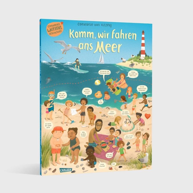 Produktbild: Komm, wir fahren ans Meer (Constanze von Kitzings Wimmelgeschichten 4)