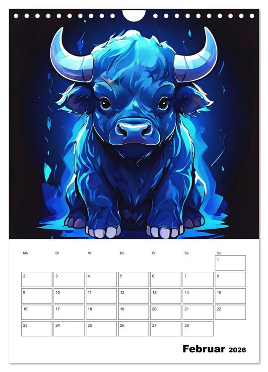 Produktbild: Tierisches Horoskop (Wandkalender 2026 DIN A4 hoch), CALVENDO Monatskalender