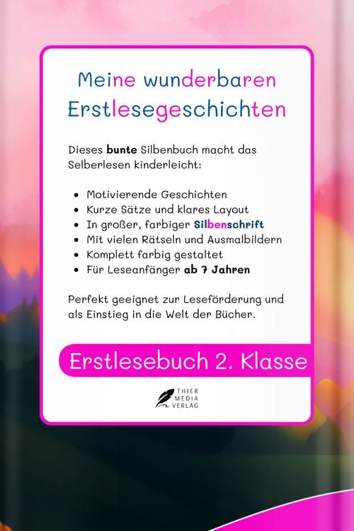 Produktbild: Silbenbuch 2. Klasse - Meine wunderbaren Erstlesegeschichten