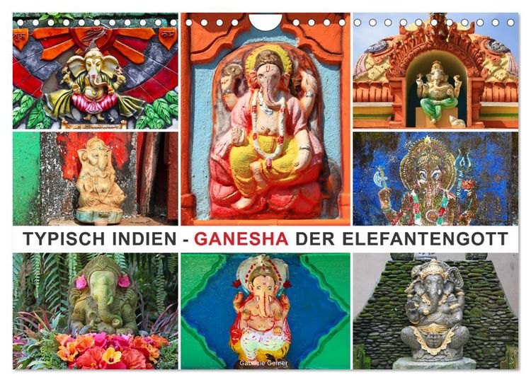 Produktbild: Typisch Indien - Ganesha der Elefantengott (Wandkalender 2026 DIN A4 quer), CALVENDO Monatskalender