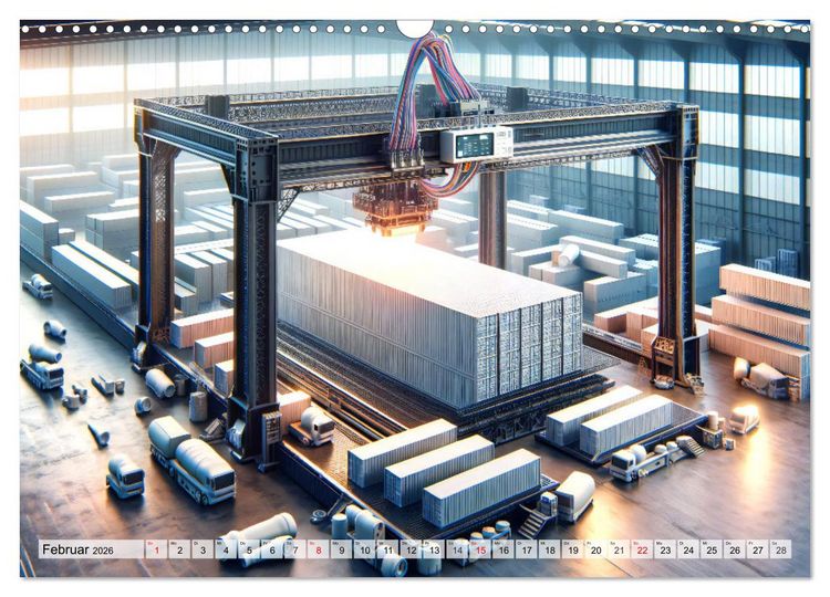Produktbild: Die Zukunft im Hamburger Hafen: Visionen und M&ouml;glichkeiten von Morgen. (Wandkalender 2026 DIN A3 quer), CALVENDO Monatskalender