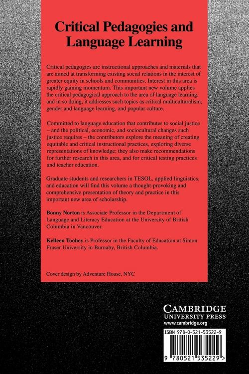 Produktbild: Critical Pedagogies and Language Learning