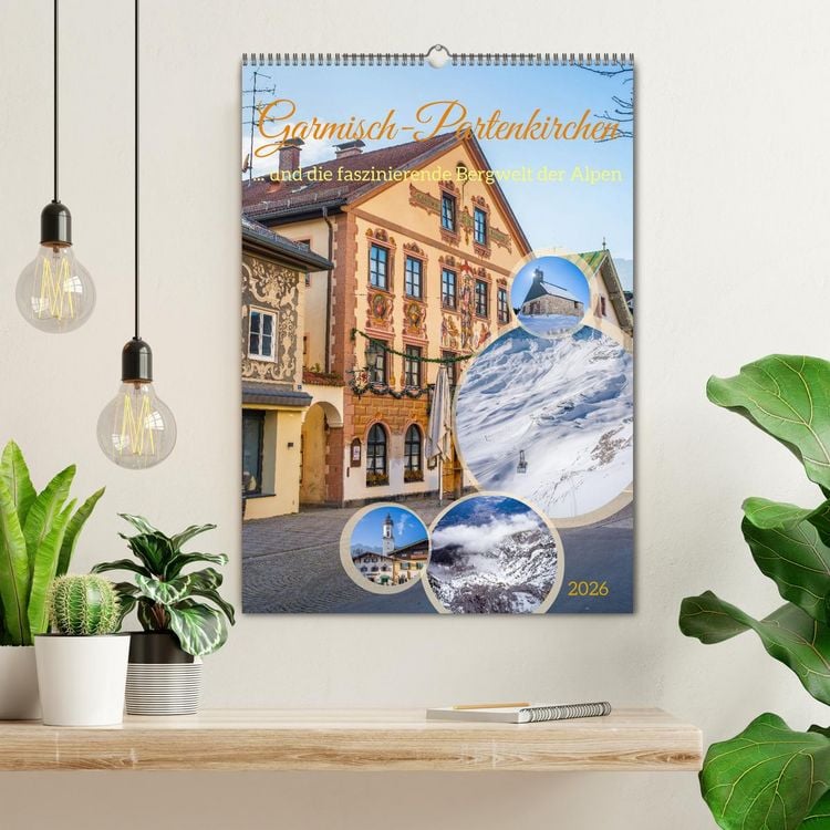Produktbild: Garmisch-Partenkirchen und die faszinierende Bergwelt der Alpen (Wandkalender 2026 DIN A2 hoch), CALVENDO Monatskalender