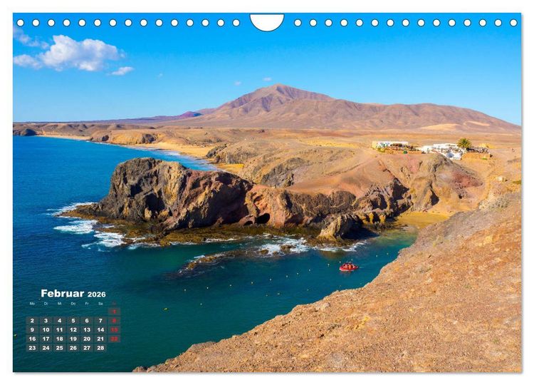 Produktbild: Lanzarote - Land der schwarzen Erde (Wandkalender 2026 DIN A4 quer), CALVENDO Monatskalender