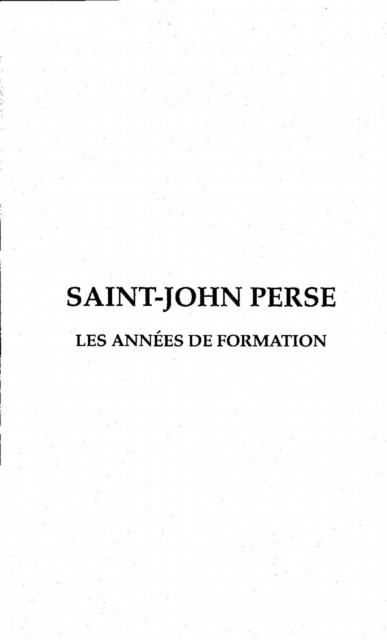 Produktbild: Saint-John Perse