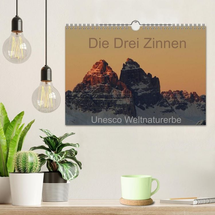 Produktbild: Die Drei Zinnen - Unesco Weltnaturerbe (Wandkalender 2026 DIN A4 quer), CALVENDO Monatskalender