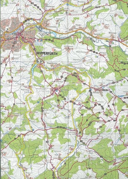 Produktbild: Wipperf&uuml;rth, L&uuml;denscheid, Meinerzhagen, topographische Wanderkarte NRW