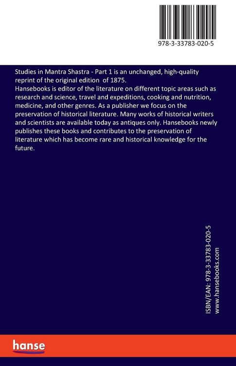 Produktbild: Studies in Mantra Shastra