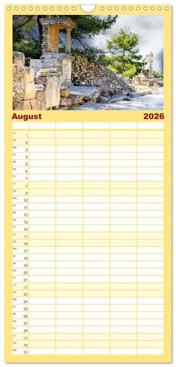 Produktbild: Familienplaner 2026 - Provence. Licht und Lebensfreude mit 5 Spalten (Wandkalender, 21 x 45 cm) CALVENDO