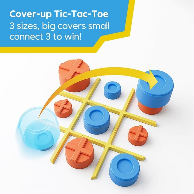 Produktbild: GiiKER Tic Tac Toe Bolt Elektronisches 3-in-1 Puzzle-Handheld-Spielkonsole, Logikspiel f&uuml;r Kinder und Erwachsene, gr&uuml;n