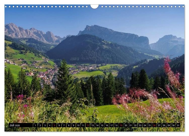 Produktbild: Das Gr&ouml;dner Tal - Im Herzen der Dolomiten (Wandkalender 2026 DIN A3 quer), CALVENDO Monatskalender