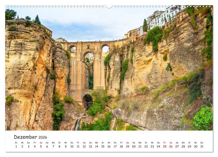 Produktbild: Andalusien - Wei&szlig;e D&ouml;rfer und wilde Natur (hochwertiger Premium Wandkalender 2026 DIN A2 quer), Kunstdruck in Hochglanz