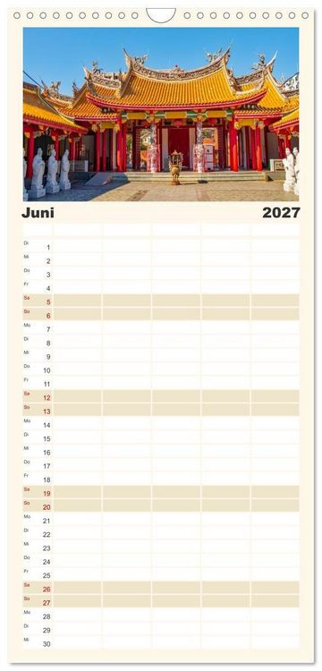 Produktbild: Familienplaner 2027 - Japanische Tempel und Schreine mit 5 Spalten (Wandkalender, 21 x 45 cm) CALVENDO
