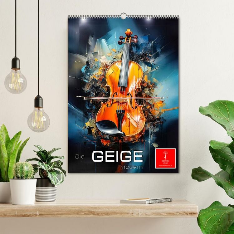 Produktbild: Die Geige modern (Wandkalender 2026 DIN A2 hoch), CALVENDO Monatskalender