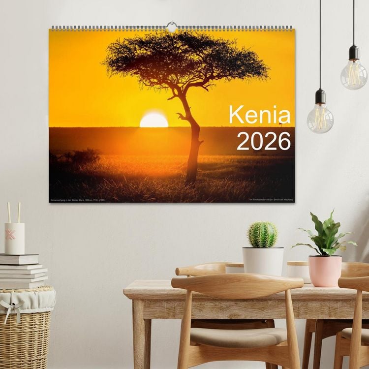 Produktbild: Kenia 2026 (Wandkalender 2026 DIN A2 quer), CALVENDO Monatskalender