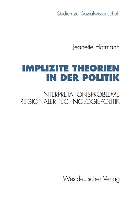 Produktbild: Implizite Theorien in der Politik