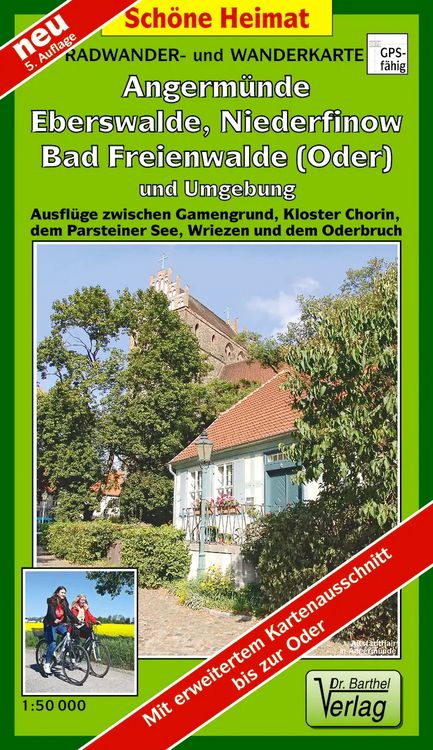 Produktbild: Radwander- und Wanderkarte Angerm&uuml;nde, Eberswalde, Niederfinow, Bad Freienwalde (Oder) und Umgebung