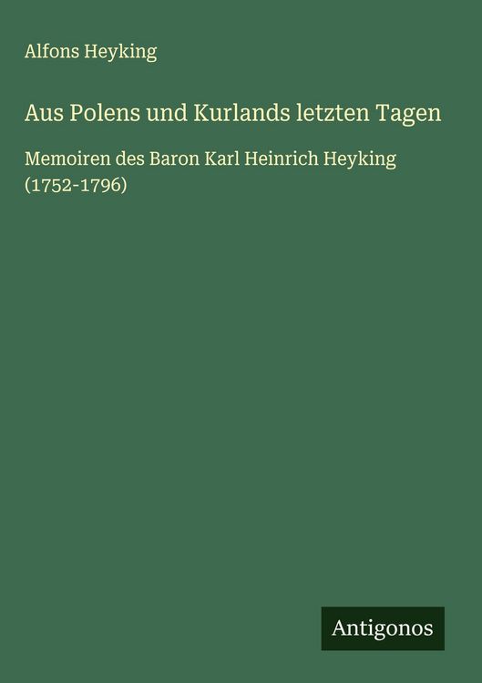 Produktbild: Aus Polens und Kurlands letzten Tagen