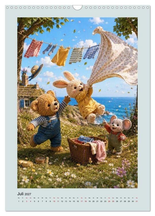 Produktbild: Die Insel der Stofftiere (Wandkalender 2027 DIN A3 hoch), CALVENDO Monatskalender