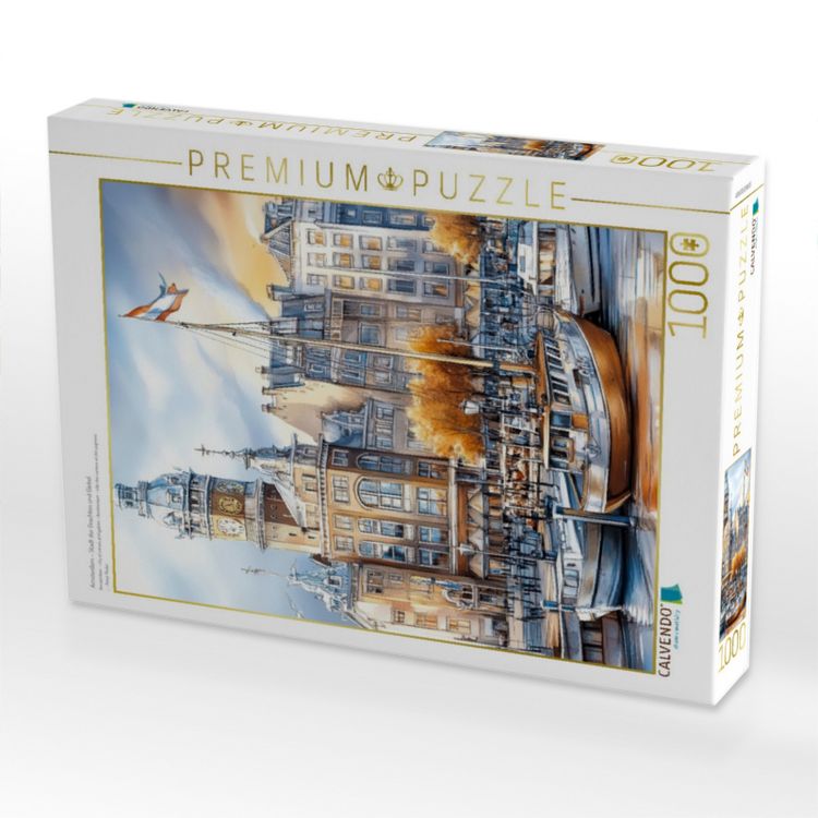 Produktbild: CALVENDO Puzzle Amsterdam - Stadt der Grachten und Giebel | 1000 Teile Lege-Gr&ouml;&szlig;e 64x48cm Foto-Puzzle f&uuml;r gl&uuml;ckliche Stunden