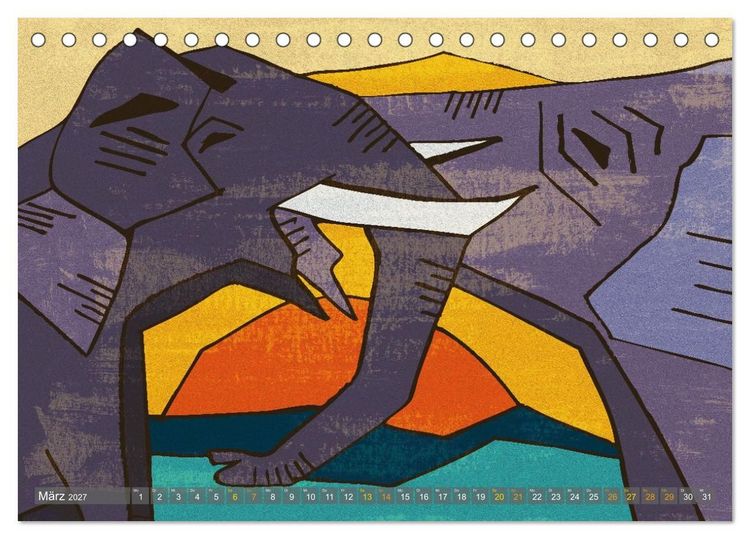 Produktbild: Elefanten-Tr&auml;ume (Tischkalender 2027 DIN A5 quer), CALVENDO Monatskalender