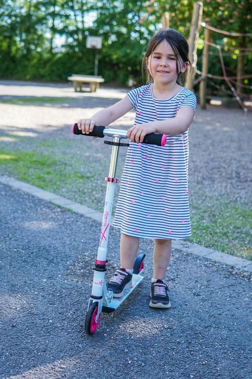 Produktbild: muuwmi Aluminium Scooter 125 mm wei&szlig;-pink