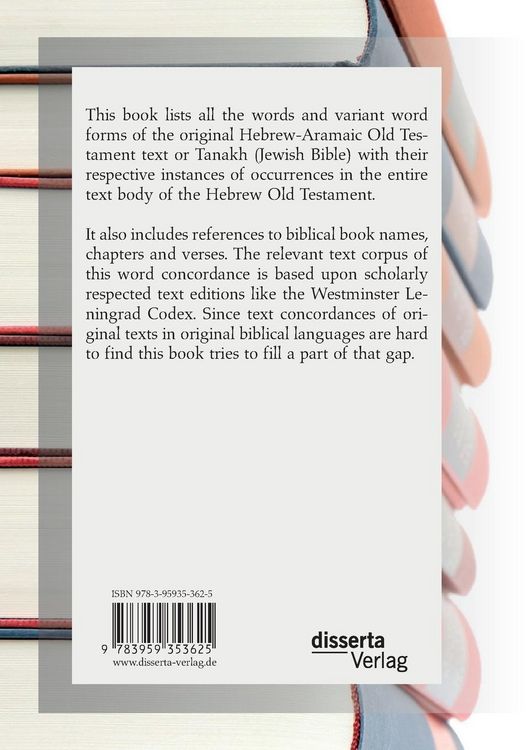 Produktbild: Word Concordance of the Tanakh or the Hebrew Bible (Hebrew Old Testament)