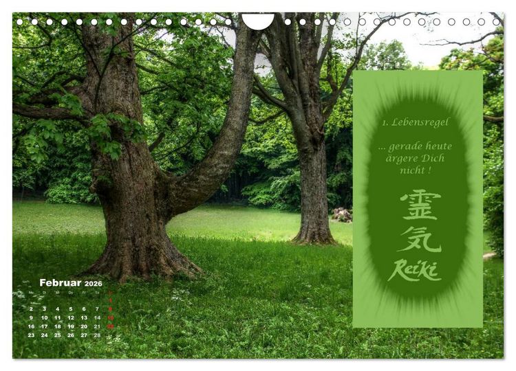 Produktbild: REIKI - Chakrameditation (Wandkalender 2026 DIN A4 quer), CALVENDO Monatskalender