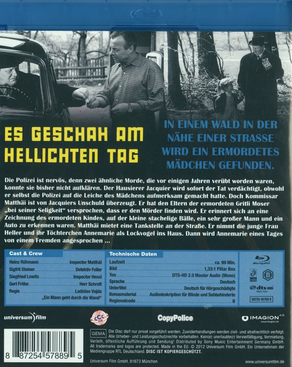 Produktbild: Es geschah am hellichten Tag - Remastered Version