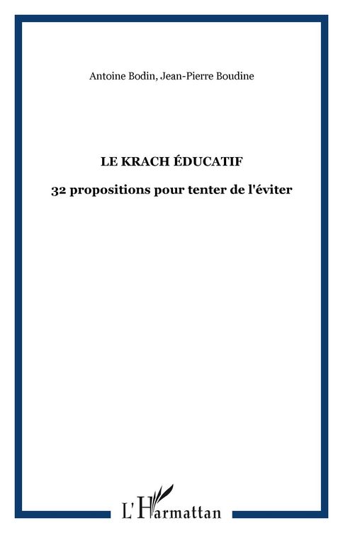 Produktbild: Le krach &eacute;ducatif