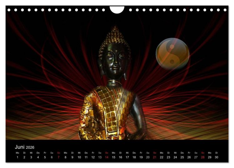 Produktbild: Buddha und Yin Yang (Wandkalender 2026 DIN A4 quer), CALVENDO Monatskalender