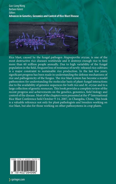 Produktbild: Advances in Genetics, Genomics and Control of Rice Blast Disease