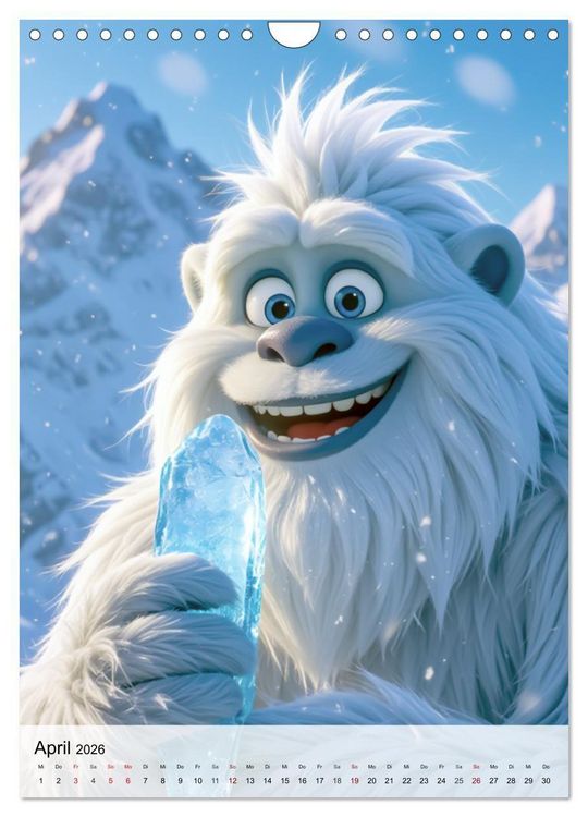 Produktbild: Das verborgene Dorf der Yetis (Wandkalender 2026 DIN A4 hoch), CALVENDO Monatskalender