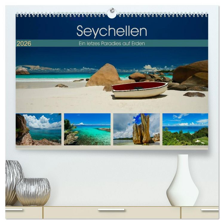 Produktbild: Seychellen - Ein letztes Paradies auf Erden (hochwertiger Premium Wandkalender 2026 DIN A2 quer), Kunstdruck in Hochglanz