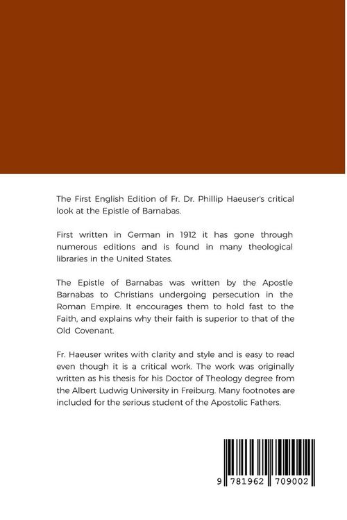 Produktbild: The Epistle of Barnabas Re-Examined And Re-Explained