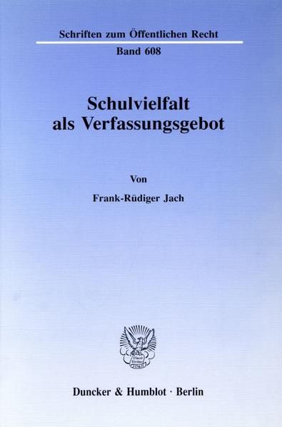 Produktbild: Schulvielfalt als Verfassungsgebot.