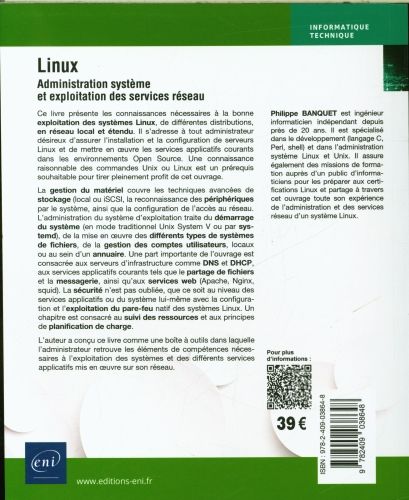 Produktbild: Linux : administration syst&egrave;me et exploitation des services r&eacute;seau